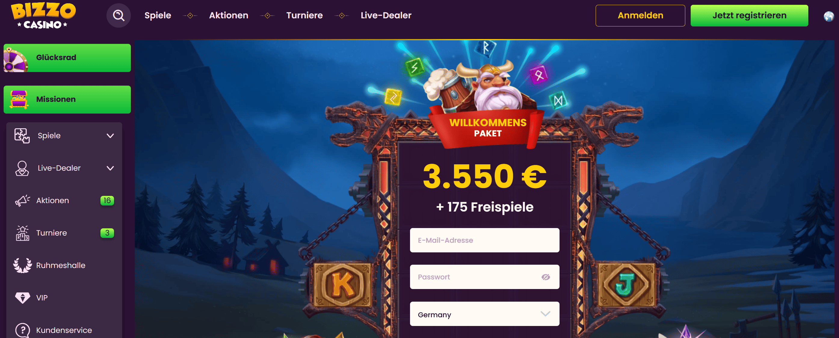 Bizzo Casino Screenshot